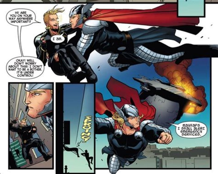 Does Thor fly or jump?